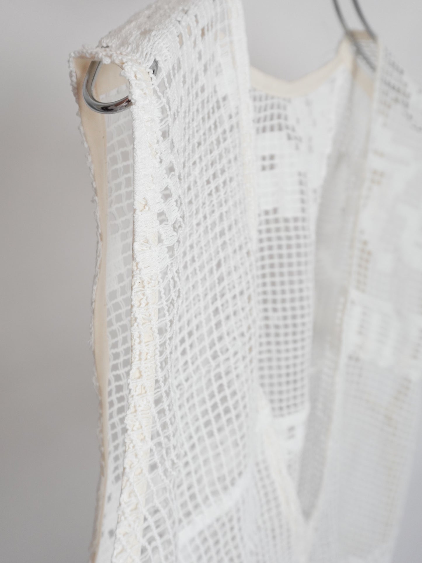 Remake Deep neck Crochet Vest