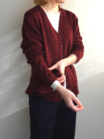 Burgundy Knit Cardigan