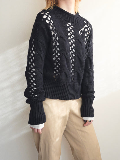 Openwork Knit Sweater