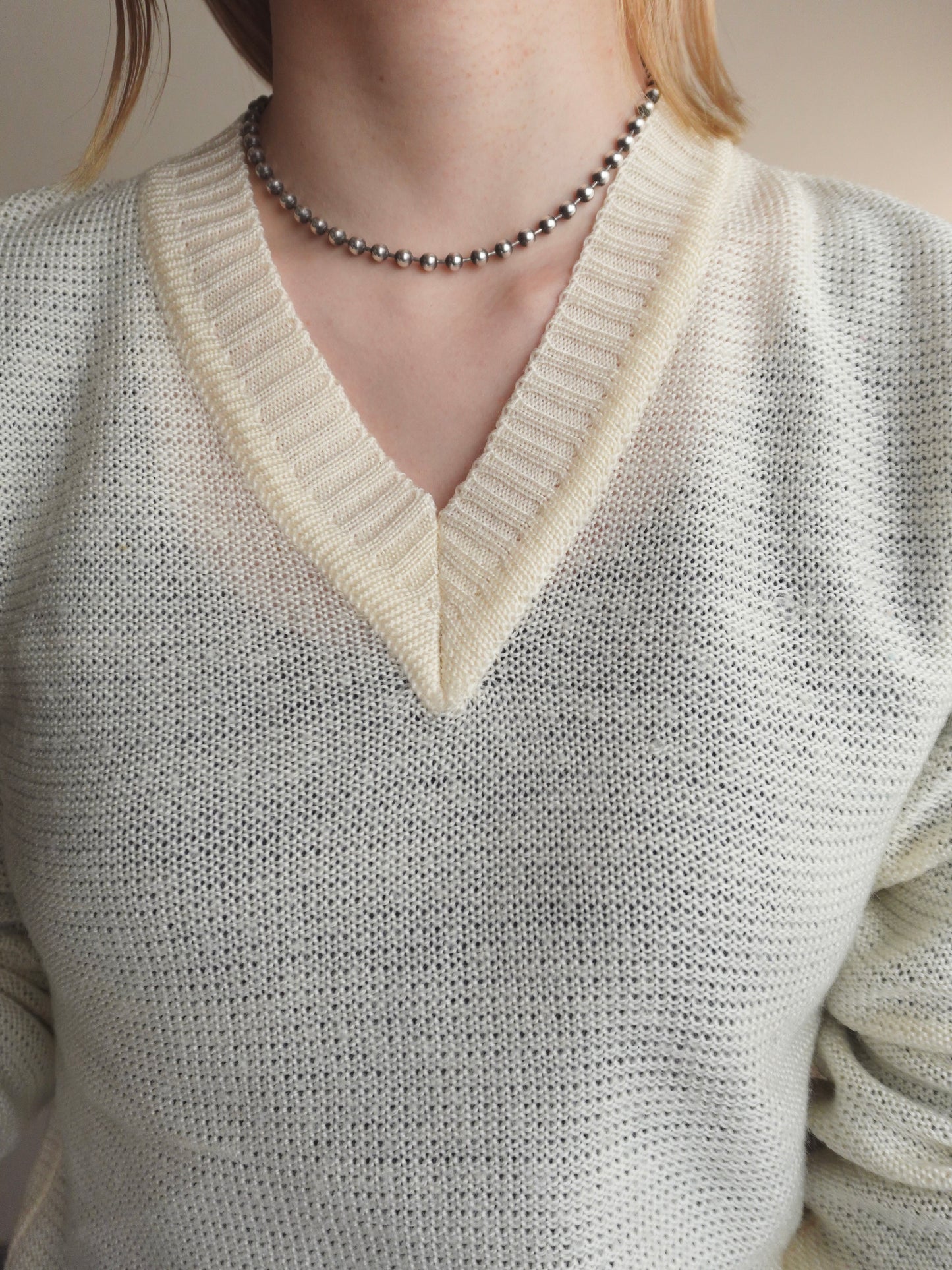 Vneck Knit Pullover