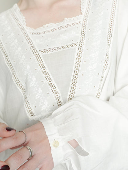 ~80s Cotton Lace Onepiece