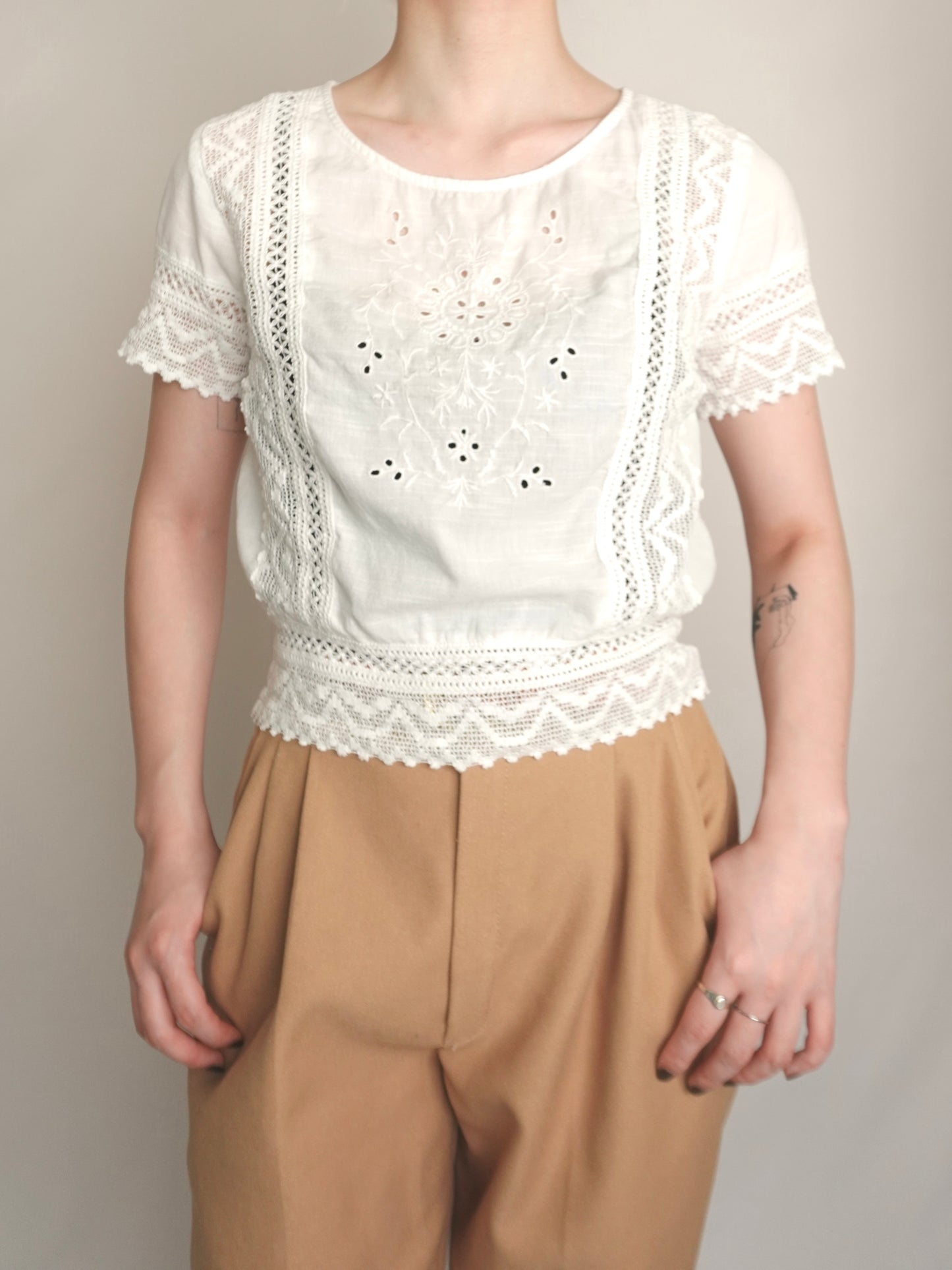 Lace Cotton Tops