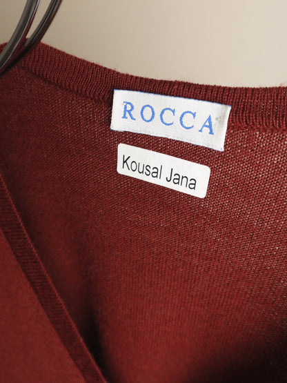 Burgundy Knit Cardigan