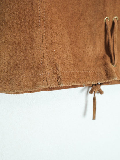 Suede Laceup Skirt