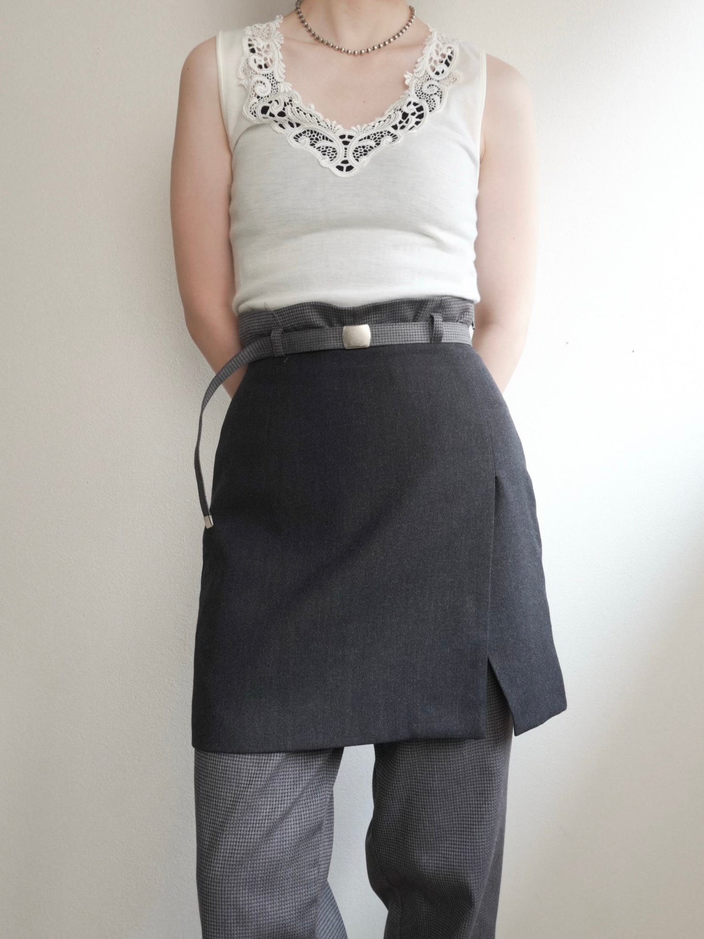 Slit Mini Skirt