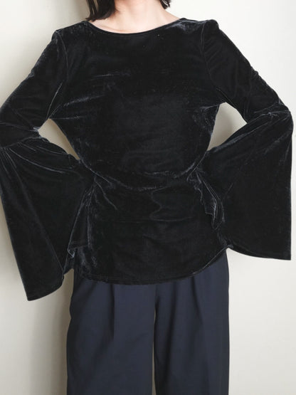Velours Flare sleeve Tops