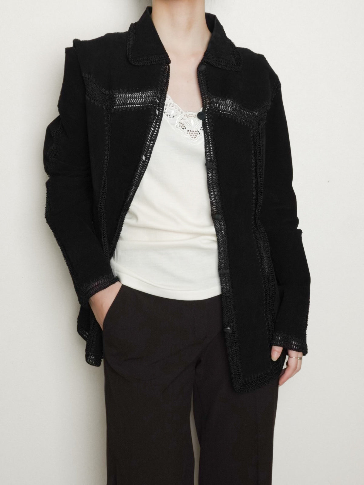 Suede Patchwork Shirt