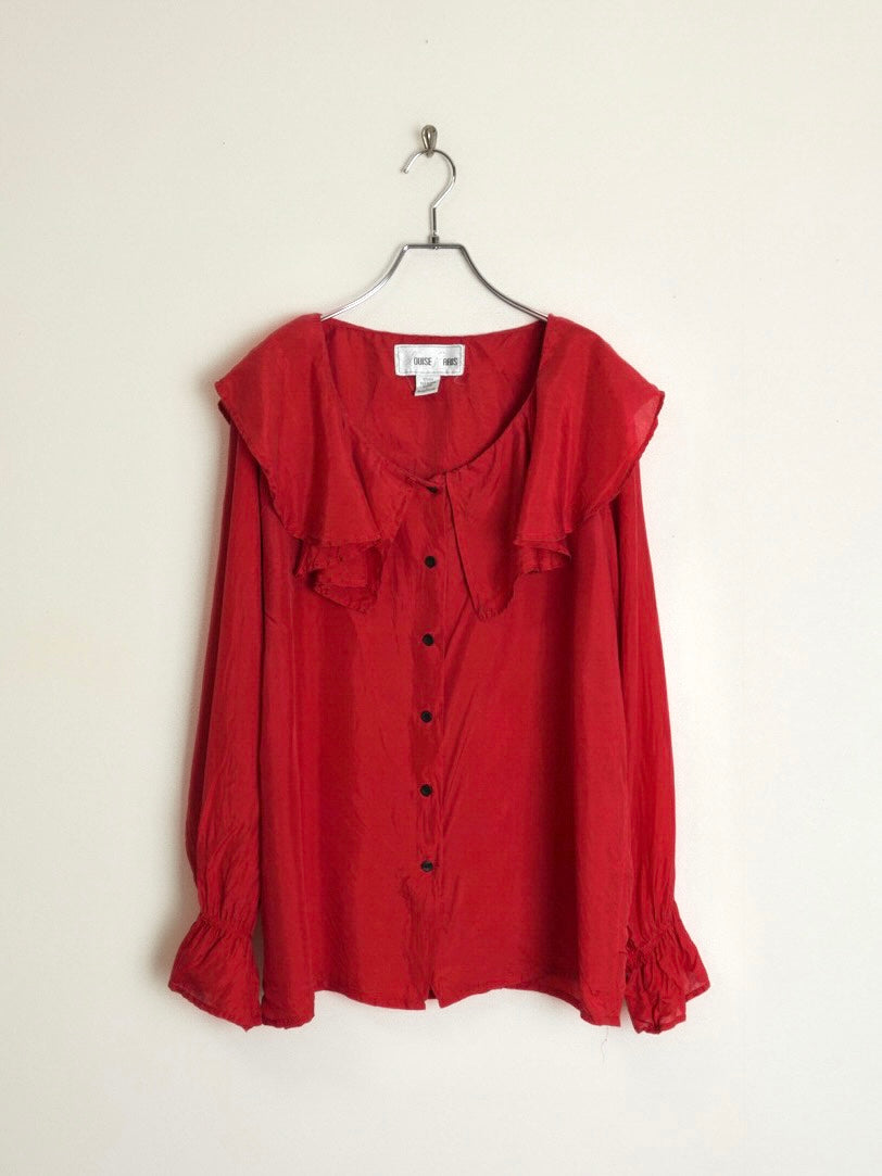 Frill Silk Blouse