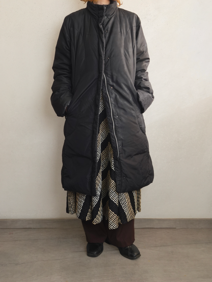 Padded Stand Collar Long Coat