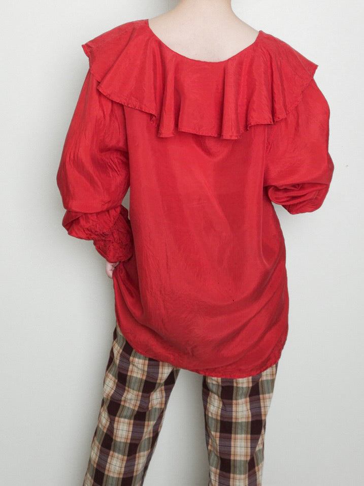 Frill Silk Blouse