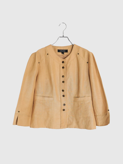 No collar Studs Jacket