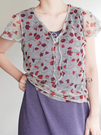 Sheer Flower Tops