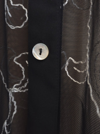 Sheer Embroidery Shirt